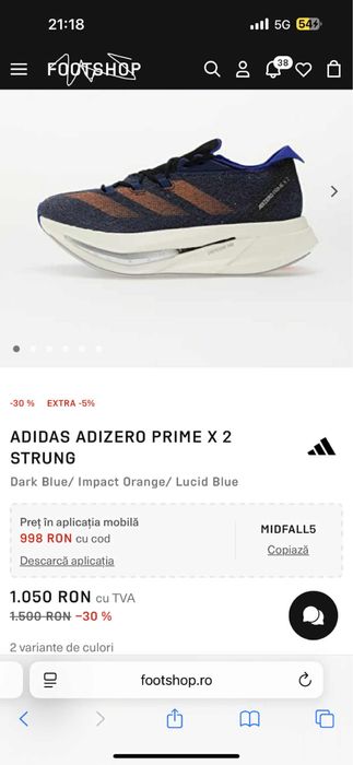 Adidasi Adizero Prime x2 Strung.