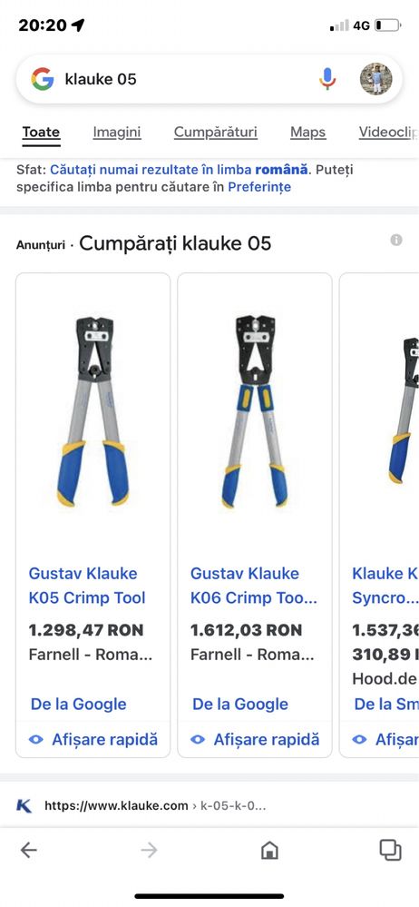 Klauke K05 cleste papucit cabluri electrice panouri solare tablouri