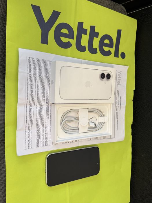 *** КАТО НОВ 256GB iPhone 16 Yettel Гаранция 3г. 2027 WHITE