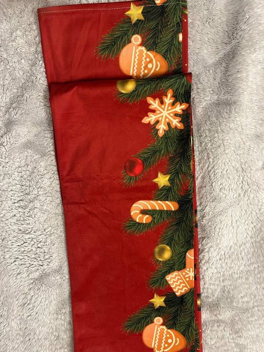 Новогодняя скатерть для стола