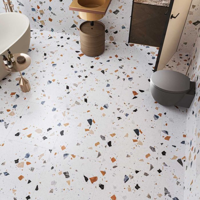 Gresie portelanata Straciatella alba