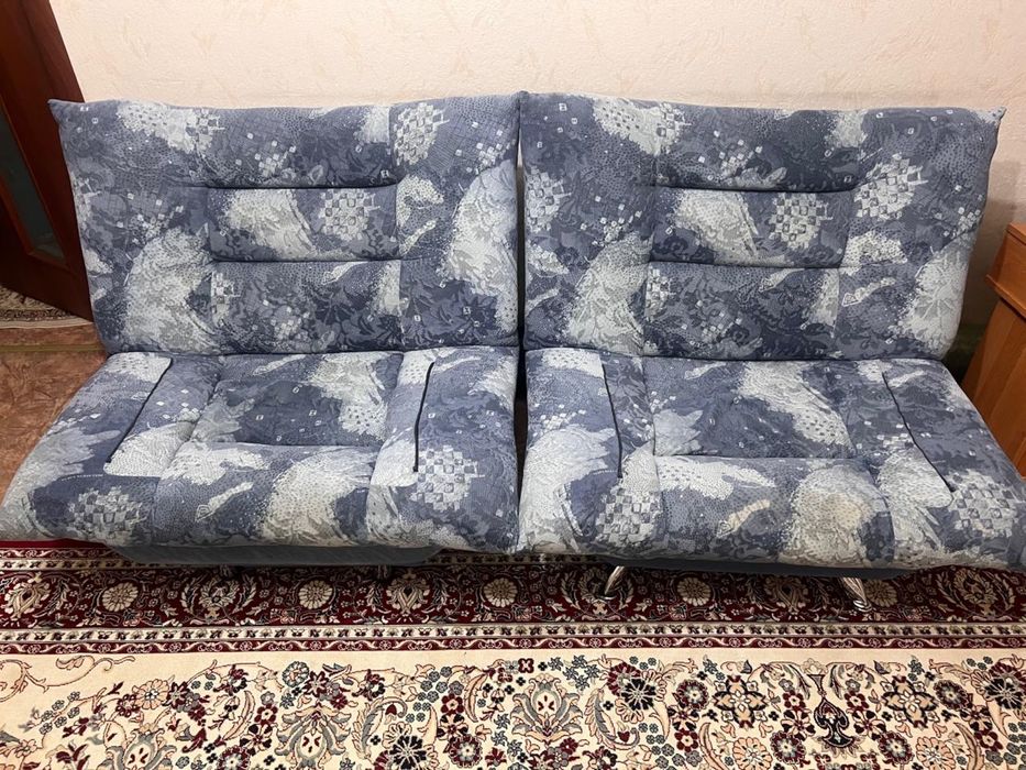 Мягкий Кресло 2 штук синий цветом