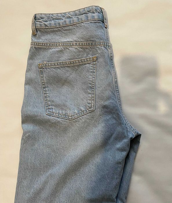 Blugi dama, Zara, albastri, largi, 38, noi