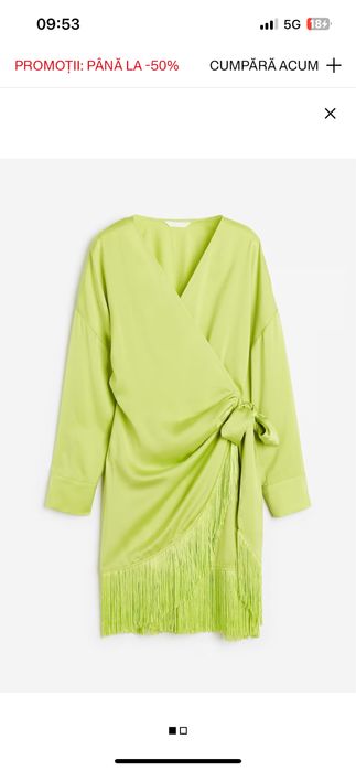 Rochie H&M verde lime M