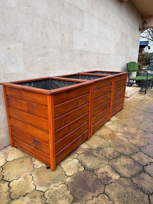 Кашпи - дървени -  3 броя