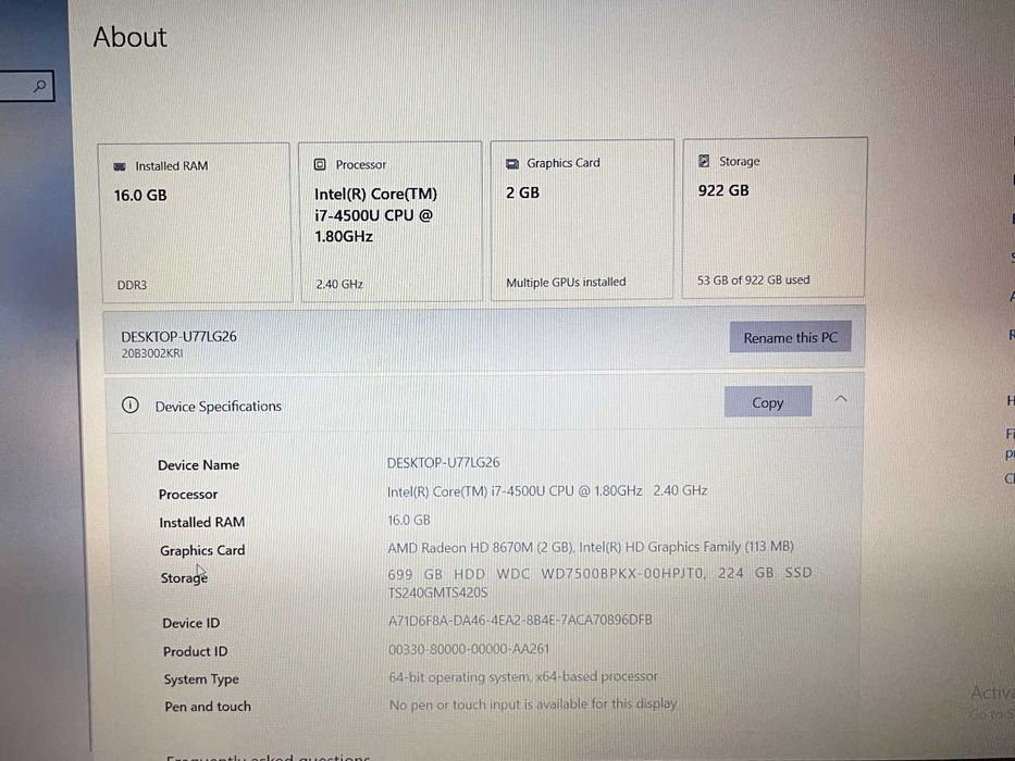 Лаптоп Lenovo ThinkPad S540 - неработеща клавиатура