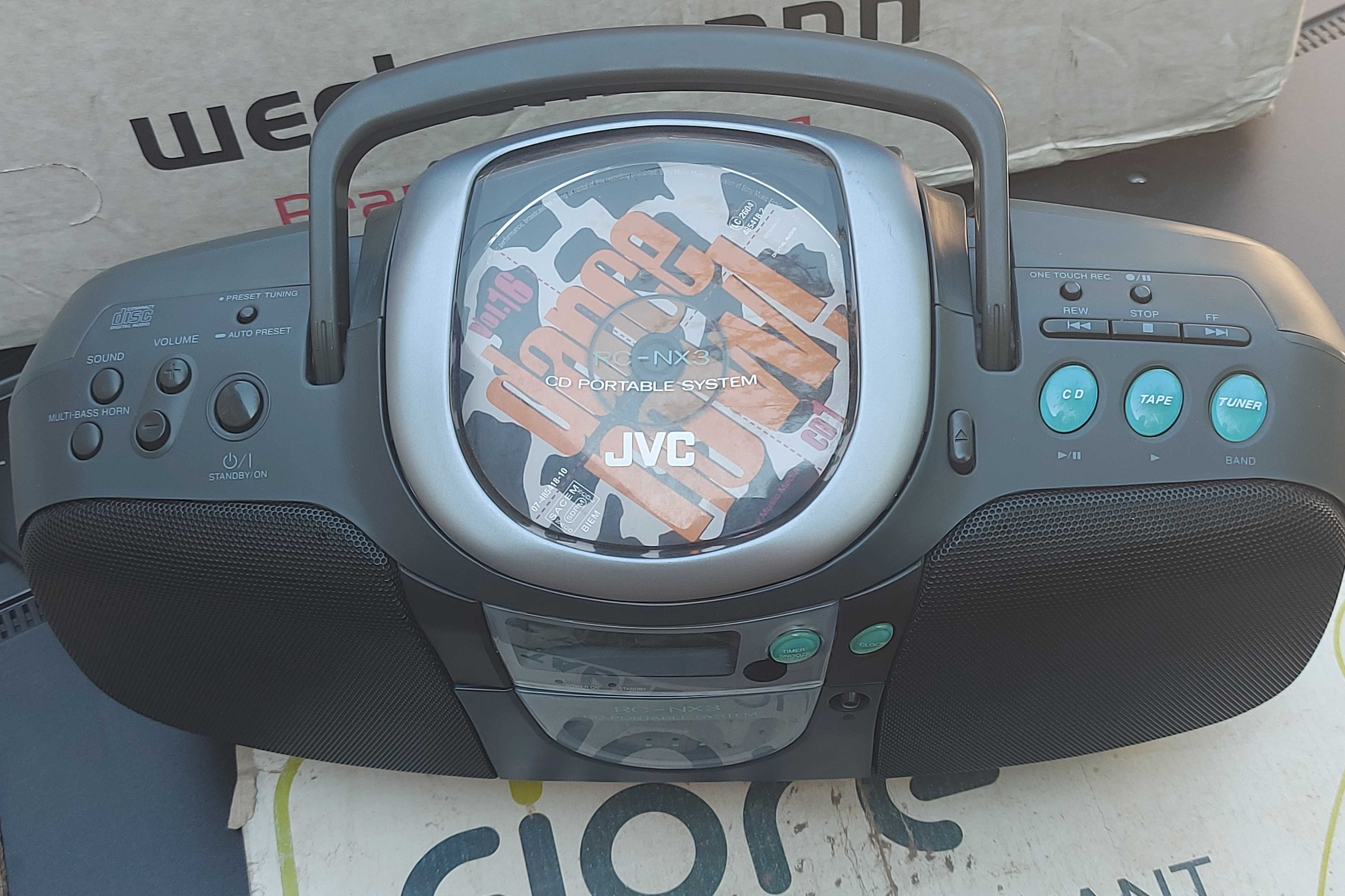 JVC RC-NX3 CD Portable System (CD/Tape/Tuner)