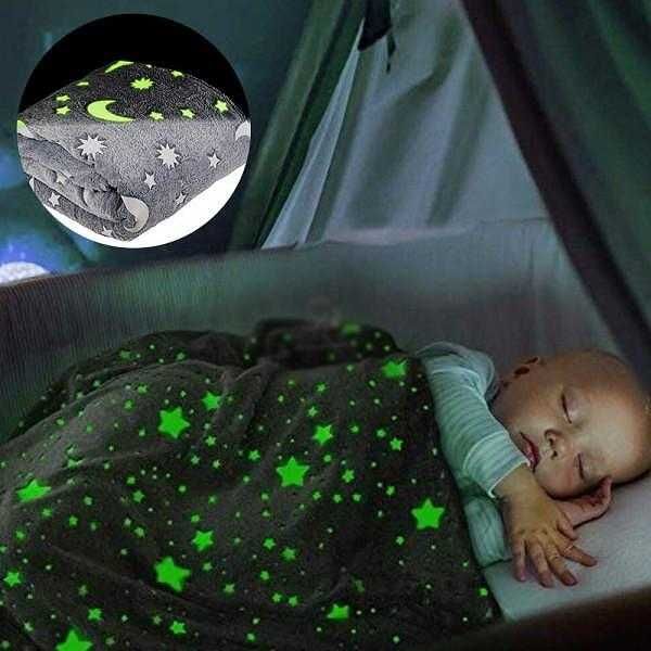 Детско пухено , светещо одеяло