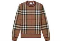 Pulover BURBERRY Naylor Check Crew Knit