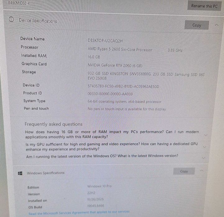 PG Gaming Ryzen 5 2600 3,9ghz, RTX 2060 6gb, monitor BenQ XL2411P 24''