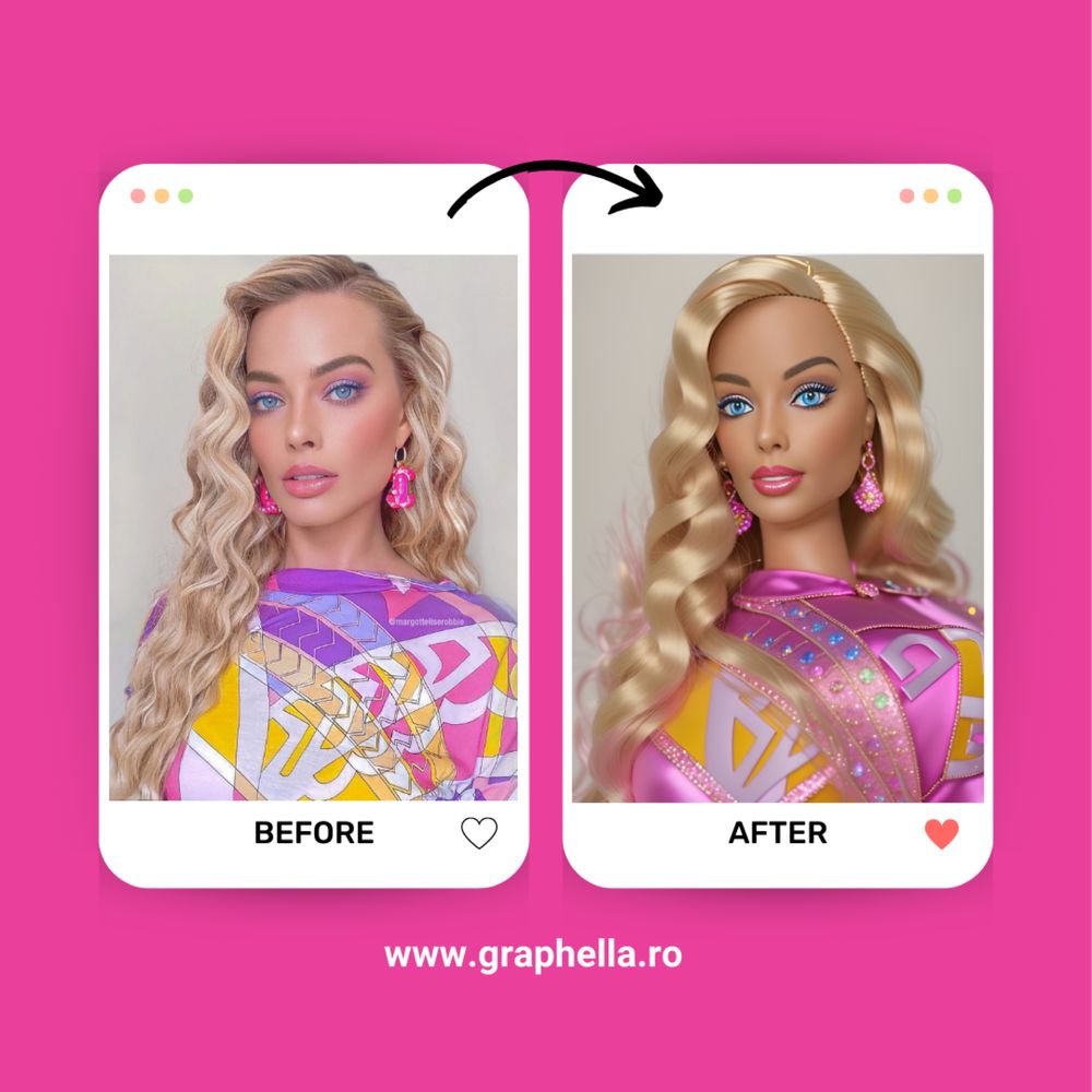 Portret Barbie Papusa Personalizat