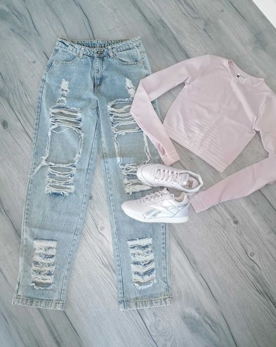 Blugi mom fit dama xs s