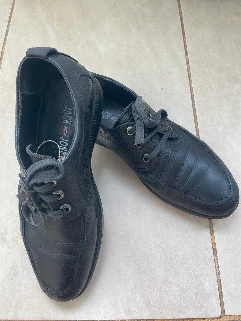 Туфли черные кожаные JACK JONES, размер 37-38