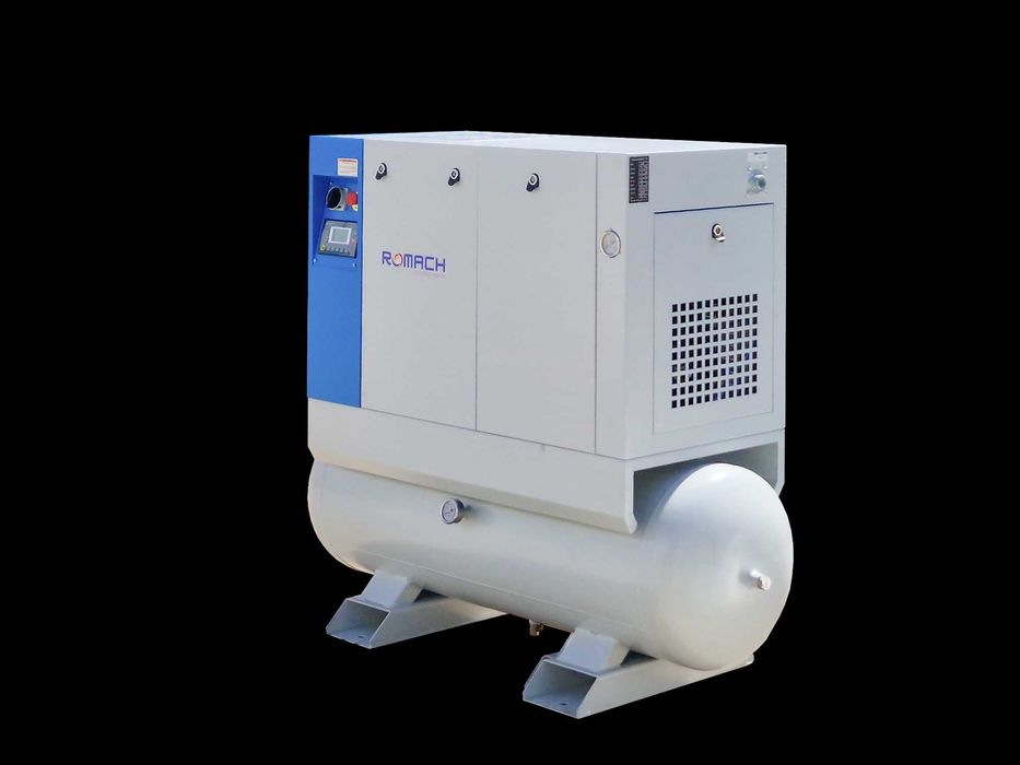 Compresor cu surub profesional cu uscator si butelie - 7 hp / 5.5 kW
