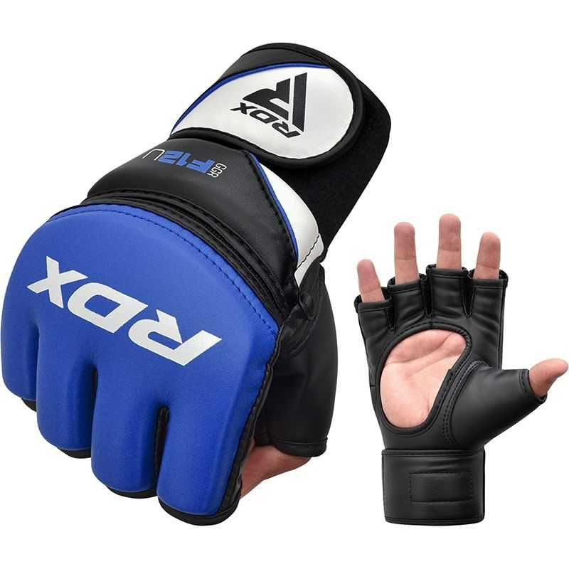 ММА Ръкавици RDX Training MMA Gloves Blue, Ръкавици за Бойни Спортове