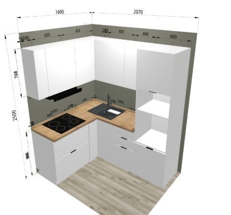 Кухонный гарнитур в идиальном состоянии