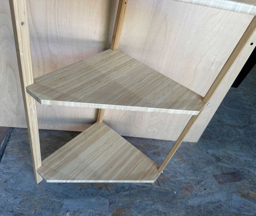 Etajera de colt din lemn tip Ikea; Raft; Mic dulap cu polite