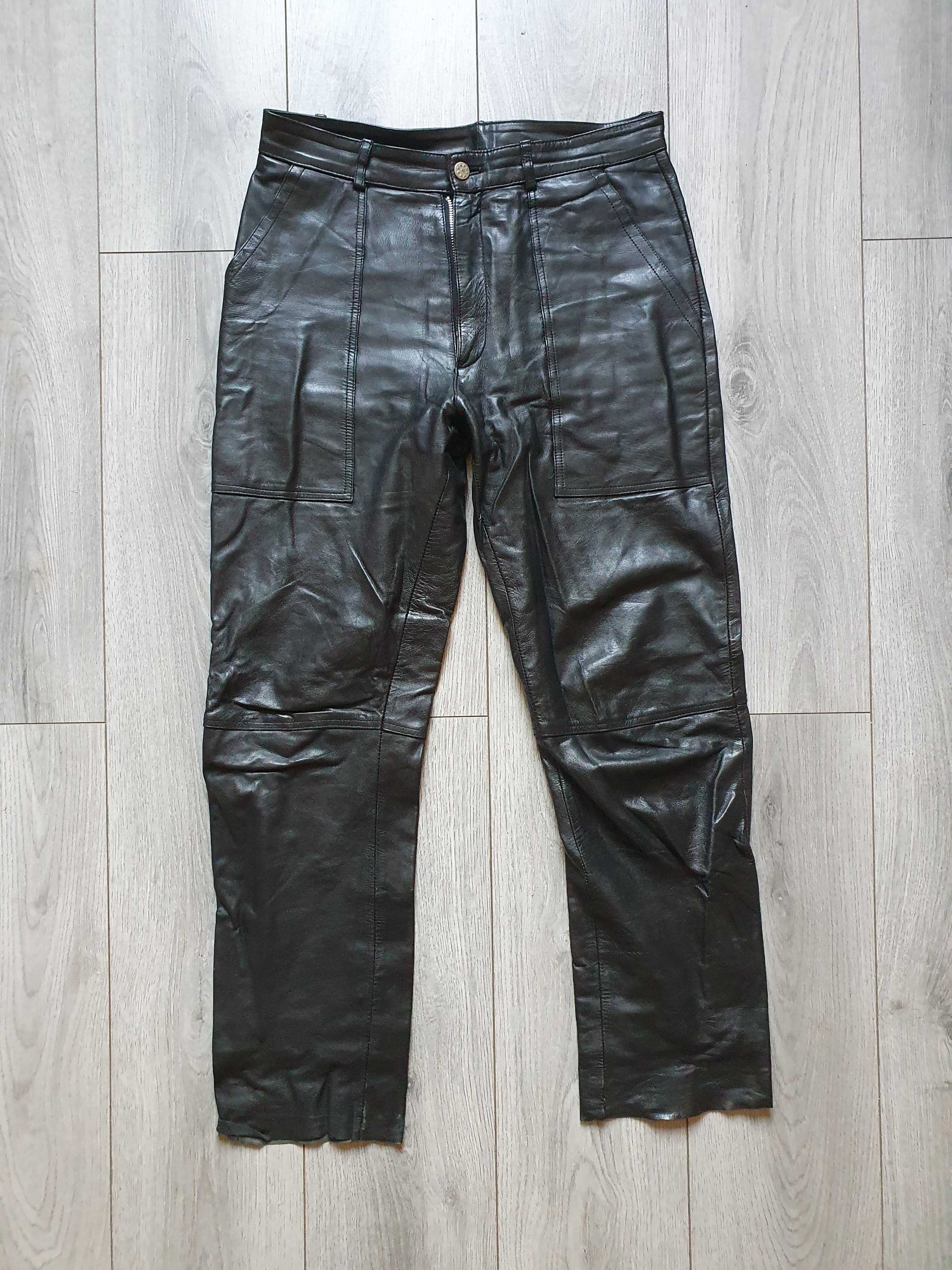 Pantaloni de piele ARIZONA (rock, motor) - Marimea 46 (Talie 81 cm)