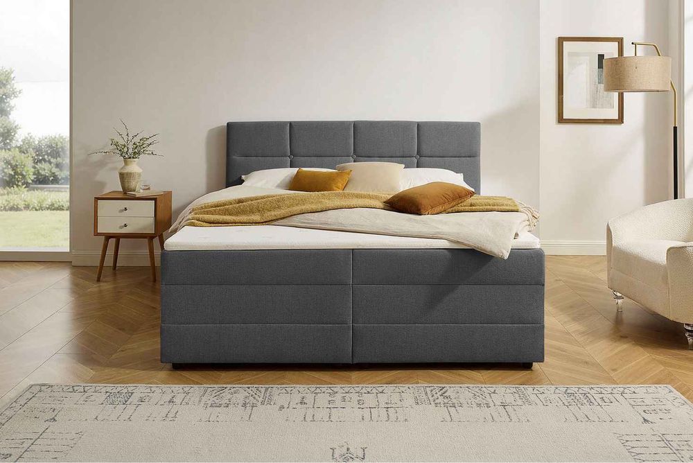 Pat boxspring cu 2 lazi de depozitare