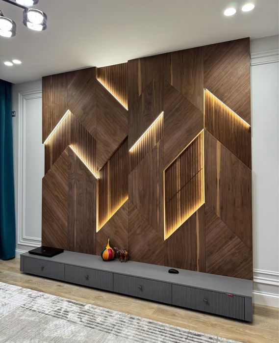 Установка тв зоны в Талдыке , замер, мебель , тв тумба