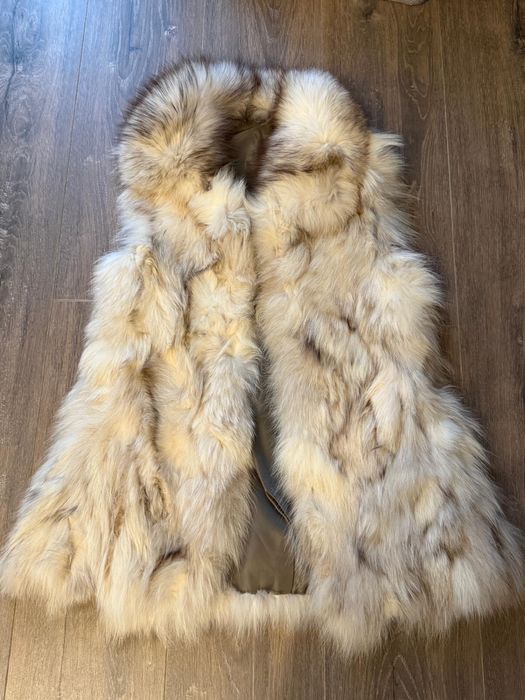 Vesta blană naturală de vulpe