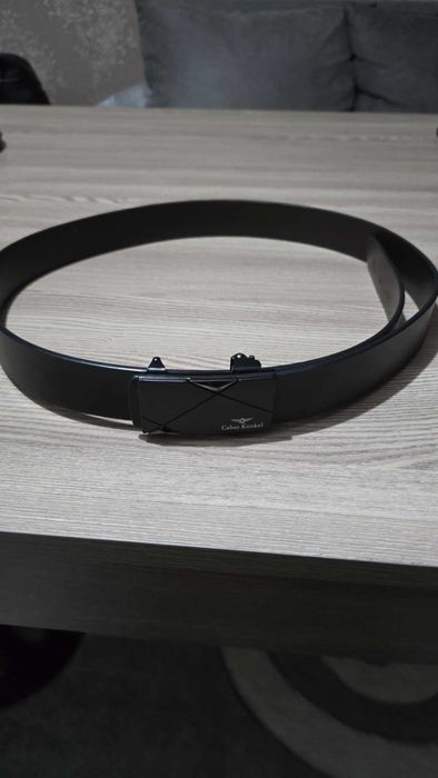 Луксозен мъжки колан с автоматична катарама Cabor Kunkel –черен дизайн