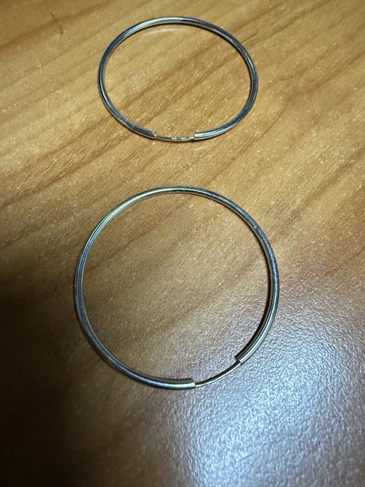 Cercei aur alb 14 karate