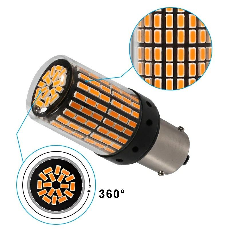 Bec Led P21W-BA15S/1156/1157-50W-360° Poziții,Semnalizare,Marșarier