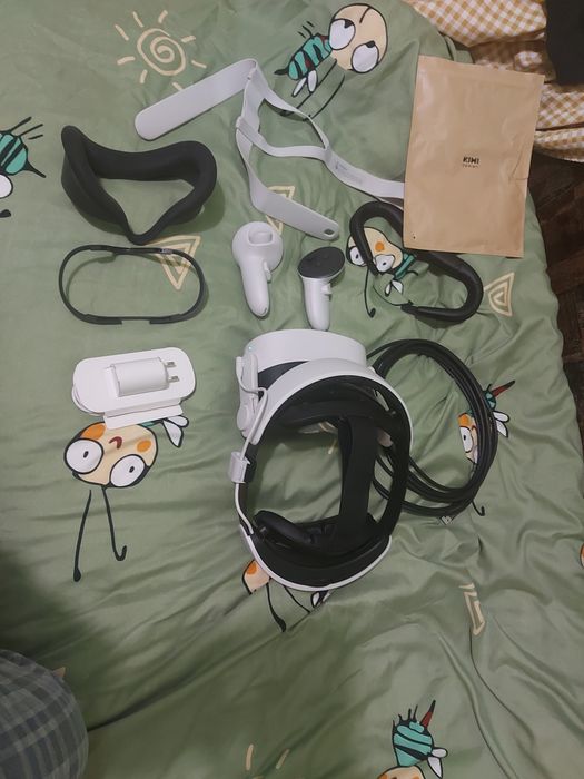 Quest 3s + accessorii kiwi battery strap și kiwi fecial v4 si kwi,cabl
