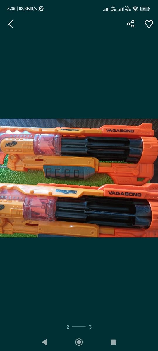 Pistoale Nerf VAGABOND 2 bucati