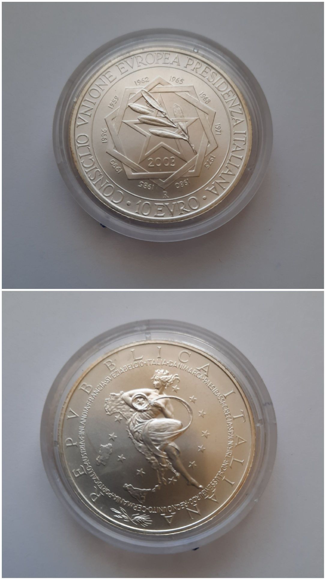 Set euro 2002 si 2008 FDC; 10 Euro 2003; Set 500+200 Lire 1991 Italia