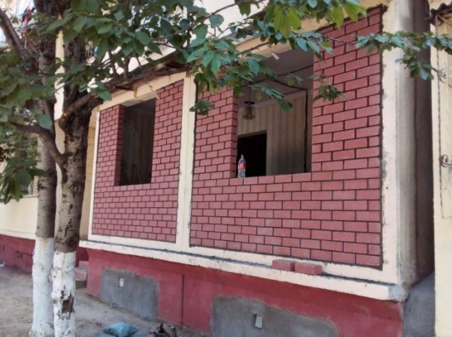 Балкон паткулуч кладка балкона Гишт кирпич терамиз материал у́зимиздан