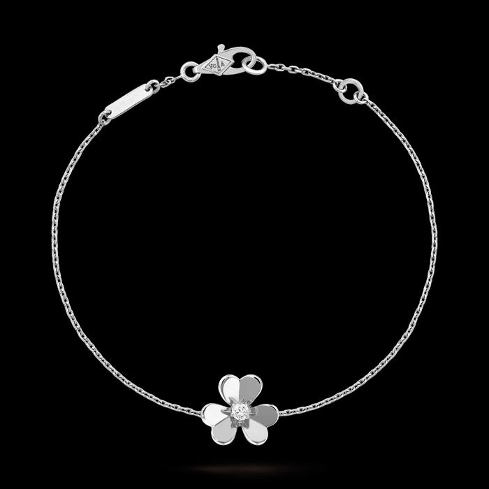 Van Cleef & Arpels VCA Mini Frivole Silver Clover Дамска Гривна