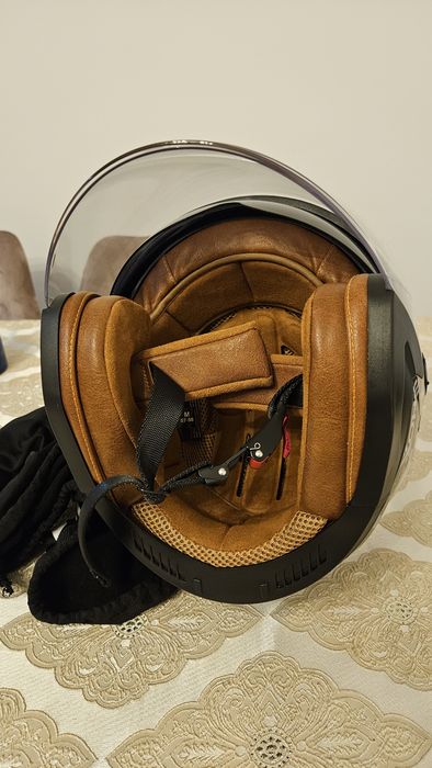 Cască open face SHOX DEFENDER,cu ochelari de soare, marimea M