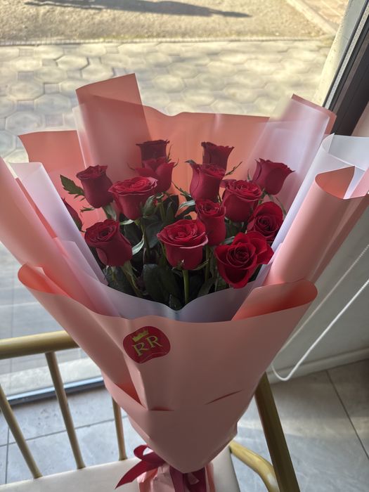 Роза 15штук свежие сочные