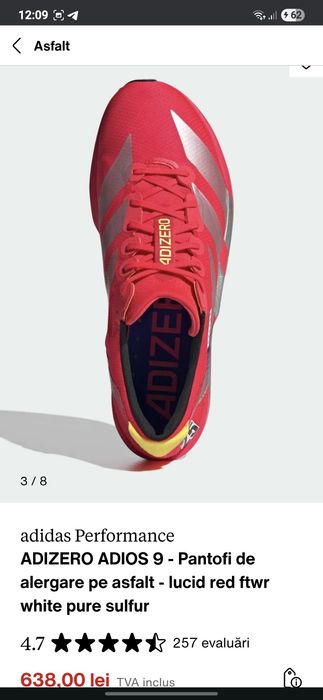 Adidas Performance Adizero Adios 9 (alergare,sala)