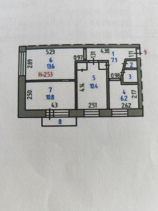Квартира 3 ком в г.Лисаковск