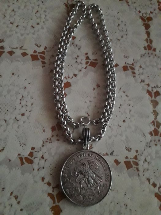 Vand lant si medallion din argint 61g