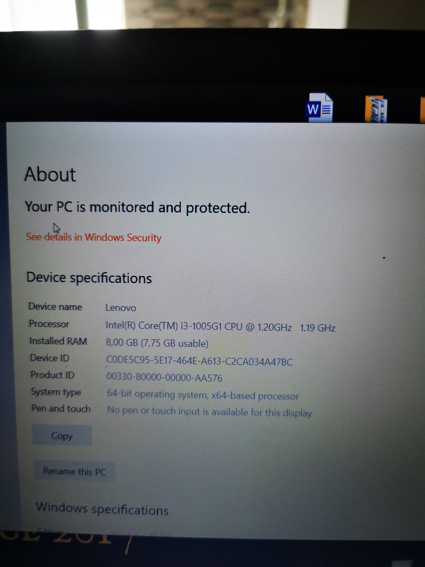 Laptop Lenovo IdeaPad 3, 1.2 GHz, 1Tb, 8GB RAM