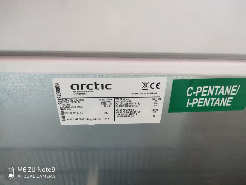 Lada frigorifica Arctic, AO23P40, 230 l, Alb