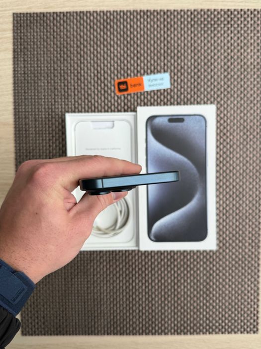 КАТО НОВ! iPhone 15 Pro MAX Лизинг от 50лв/м Blue Titanium 256Gb