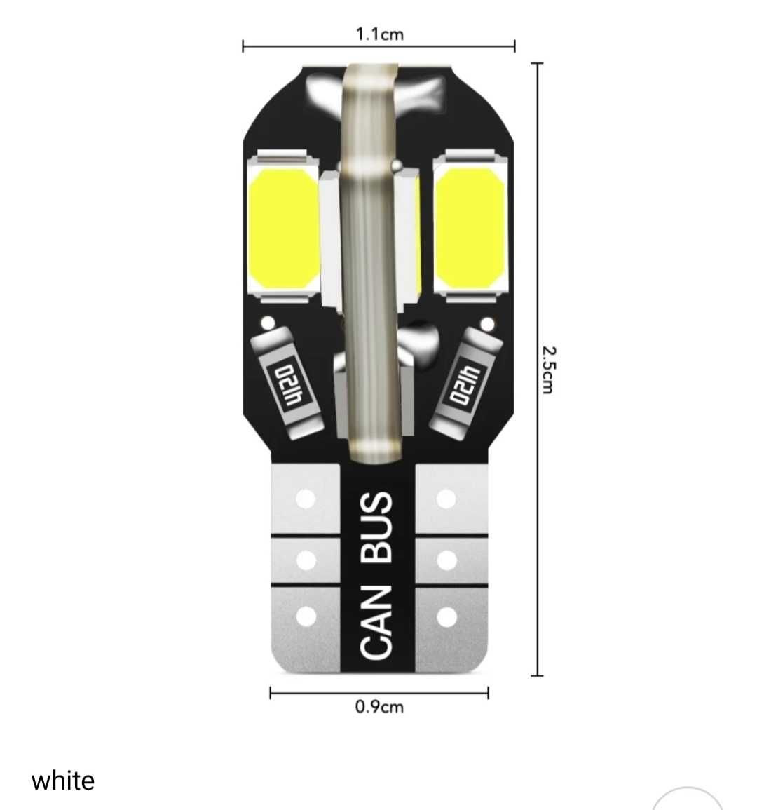 Led крушки W5W T10 (CANBUS) за габарит и интериор