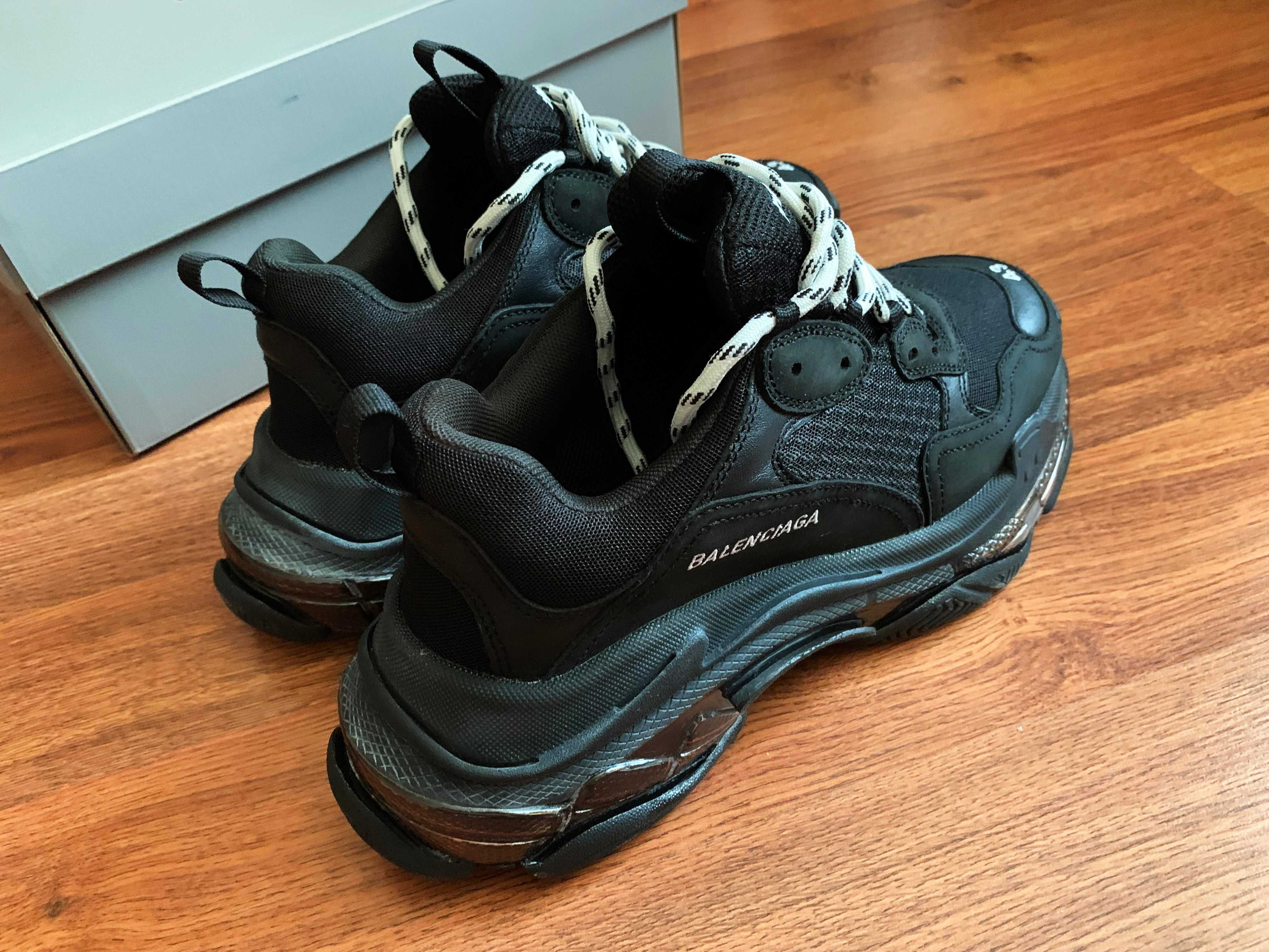 Sneakers BALENCIAGA TRIPLE S Clear Sole_Full Black_Marime 43_ORIGINALI