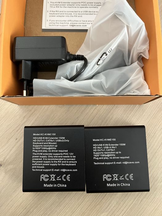 Extender KVM prin Ethernet până la 150m HDMI 1080P 60Hz 3 port USB 3.0
