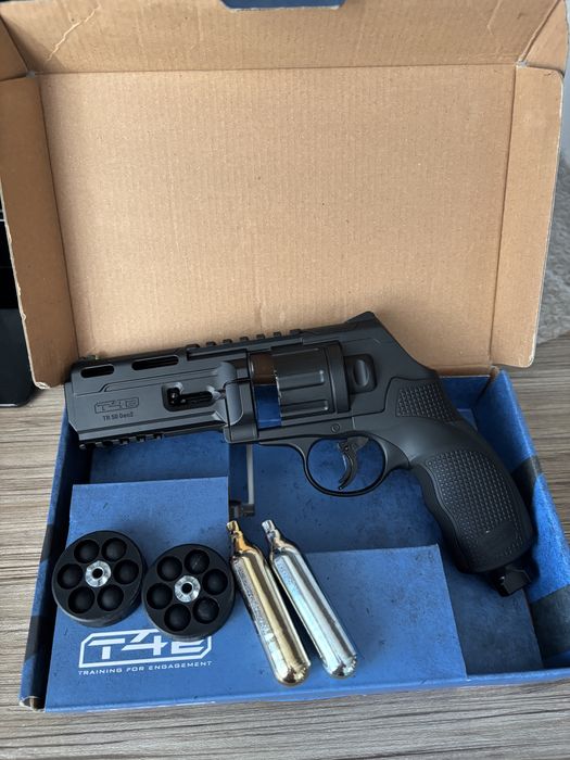 Pistol airsoft Umarex T4E TR 50 Gen2, cal. .50 – black, 13 jouli