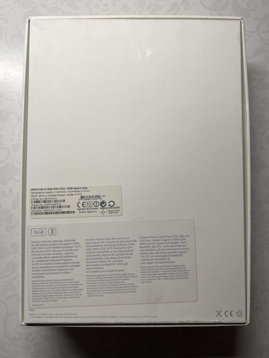 Ipad Air Wifi Cell 16 GB Space gray