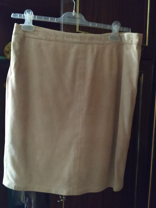 Юбка новая,из нат.замши беж,новая,Турция Park Bravo,фирменная!