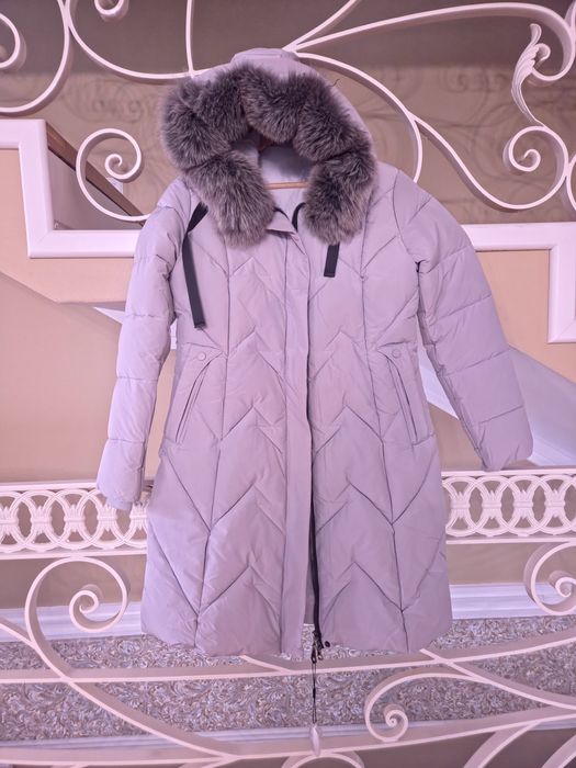 Geaca lunga cu blana naturala