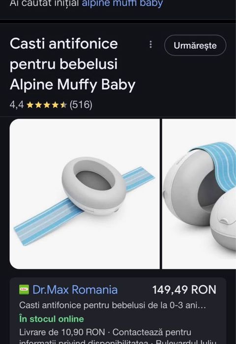 Căști antifonice bebeluși