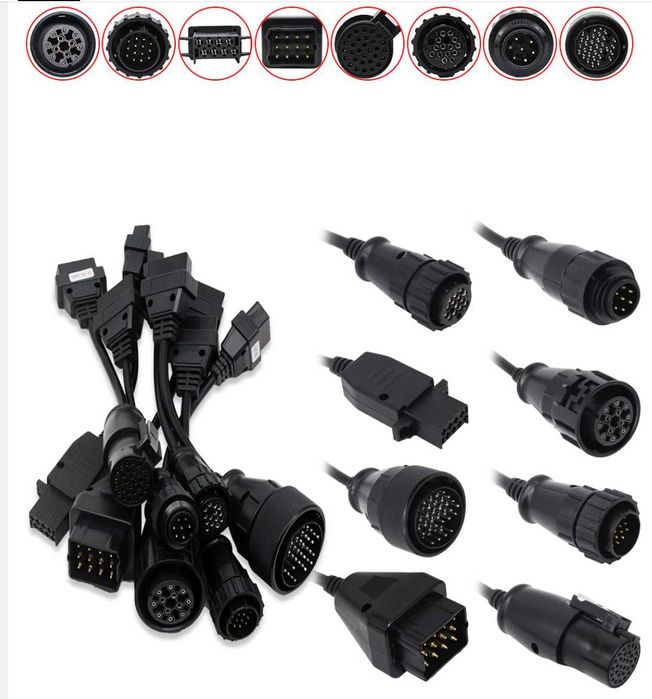 Set Complet 16 Cabluri Delphi Adaptoare pt. Cars & Trucks Autocom